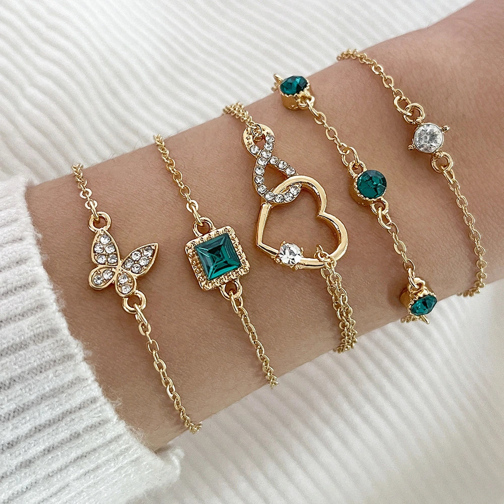 Bohemian Green Heart Bracelet supplier gallery image 3