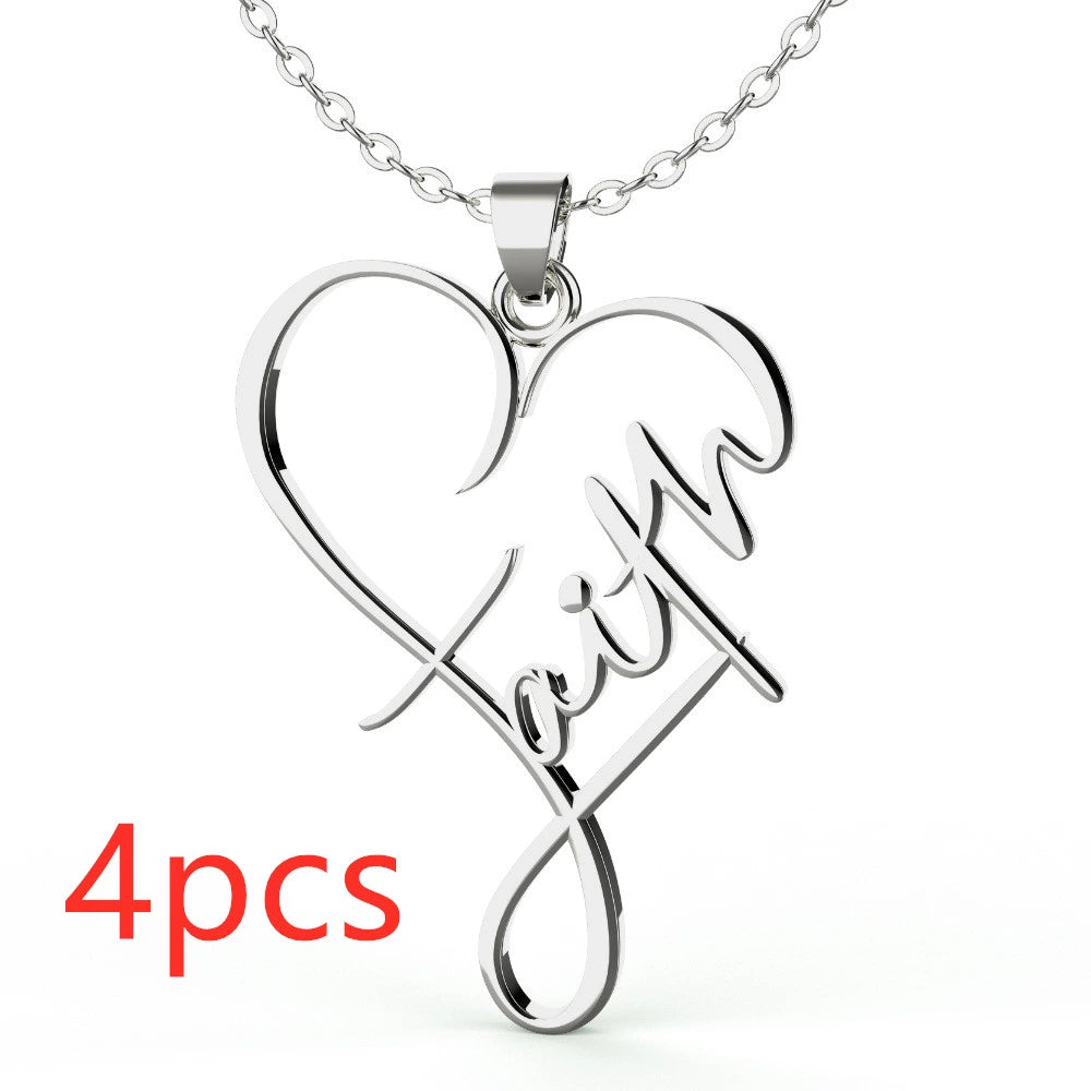 Heart of Faith Pendant Necklace, view 7