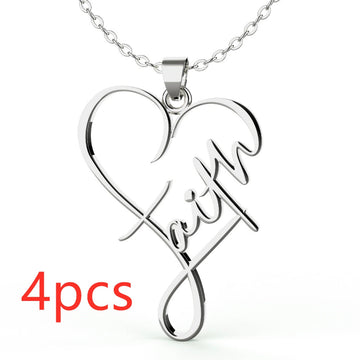 Heart of Faith Pendant Necklace, view 7
