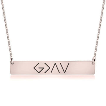 Horizontal Bar Pendant Necklace, view 3