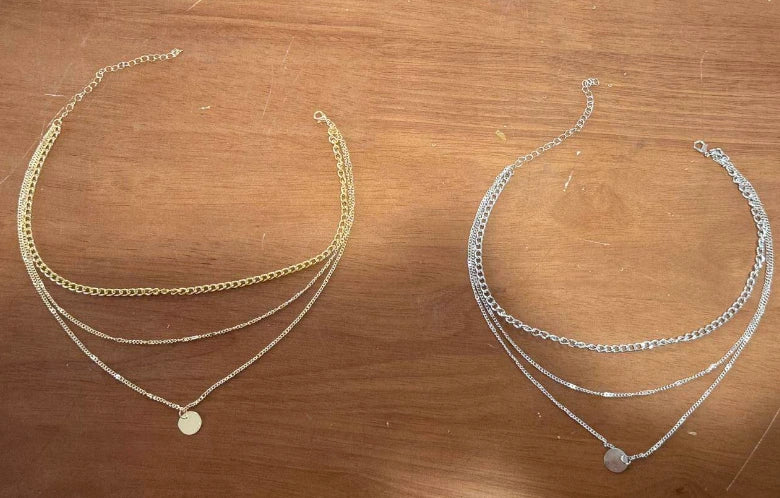 Multilayer Disc Chains Personality Necklace supplier gallery image 12