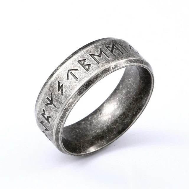 Odin Rune Stainless Steel Viking Ring, view 4