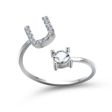 Design Adjustable Initial Letter Elegant Ring supplier gallery image 46