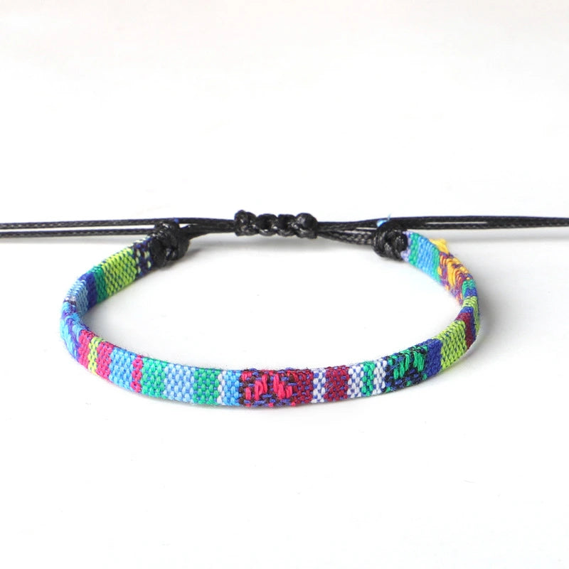 Hand Woven Rainbow Color Anklet Bracelet supplier gallery image 15