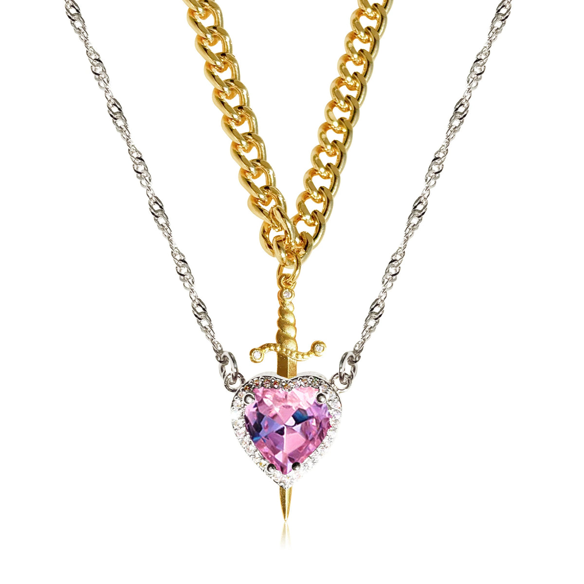 Gothic One Arrow Through Heart Necklace supplier gallery image 19