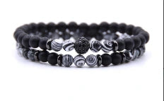 6 mm Natural Stone Bead Bracelet, view 16