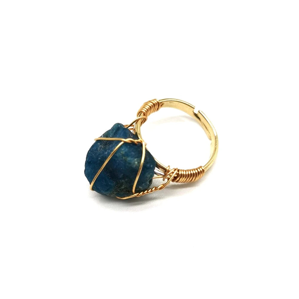 Personality Hand Wrapped Rough Stone Ring supplier gallery image 12