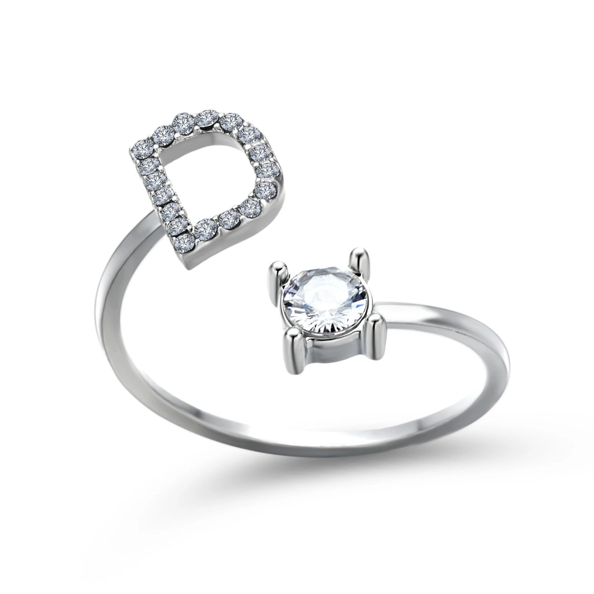 Design Adjustable Initial Letter Elegant Ring supplier gallery image 29