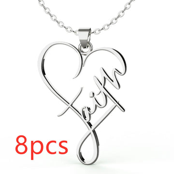 Heart of Faith Pendant Necklace, view 4