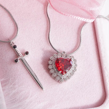 Gothic One Arrow Through Heart Necklace supplier gallery image 5