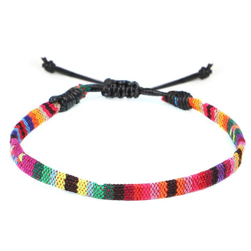 Hand Woven Rainbow Color Anklet Bracelet supplier gallery image 25