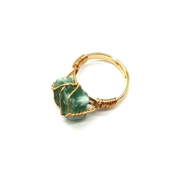 Personality Hand Wrapped Rough Stone Ring supplier gallery image 5