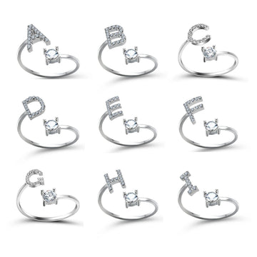 Design Adjustable Initial Letter Elegant Ring supplier gallery image 3