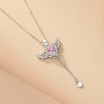 Moving Cupid Heart Angel Wings Necklace supplier gallery image 10