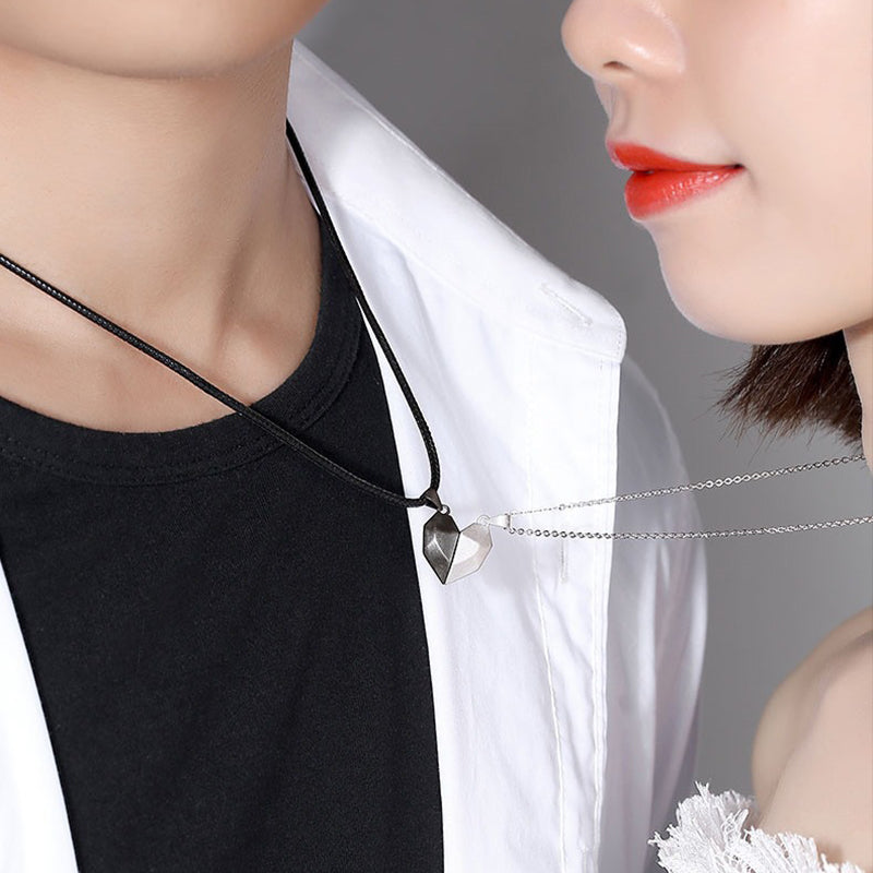 Supplier listing photo for Minimalist Lovers Matching Friendship Heart Necklace