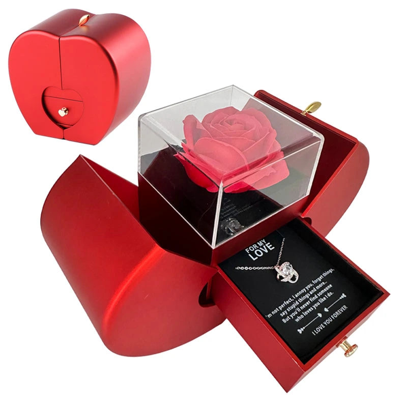 Eternal Rose Gift Box with Love Necklace, view 3