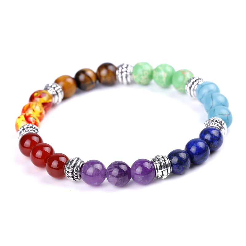 Seven Chakra Natural Stone Bracelet, view 1