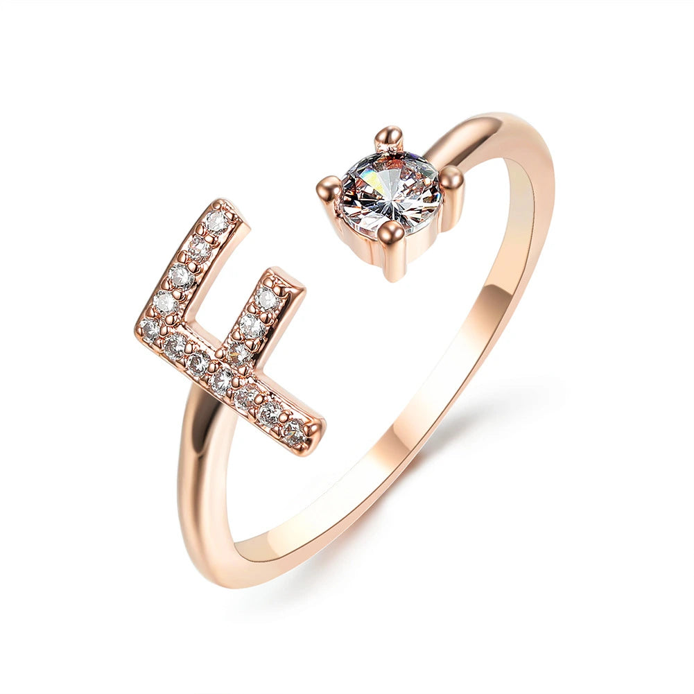 Design Adjustable Initial Letter Elegant Ring supplier gallery image 60