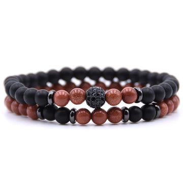 6 mm Natural Stone Bead Bracelet, view 5