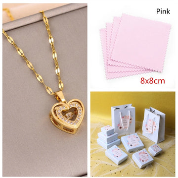 Double Layer Love Rhinestones Woman Necklace supplier gallery image 9