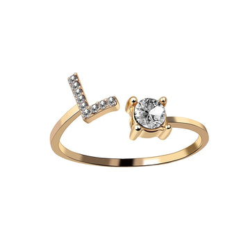 Design Adjustable Initial Letter Elegant Ring supplier gallery image 82