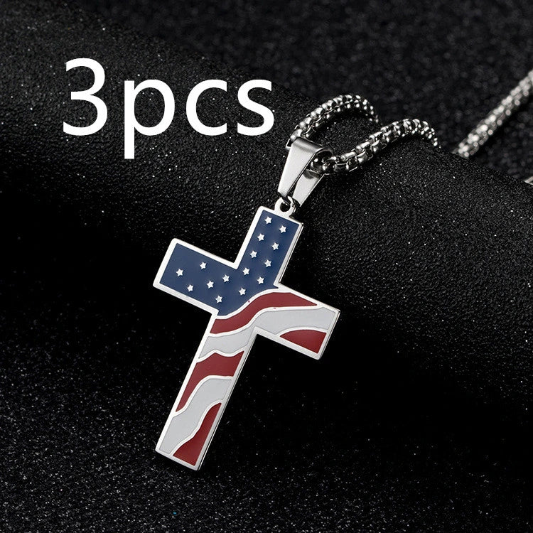 Flag Cross Pendant Necklace supplier gallery image 21