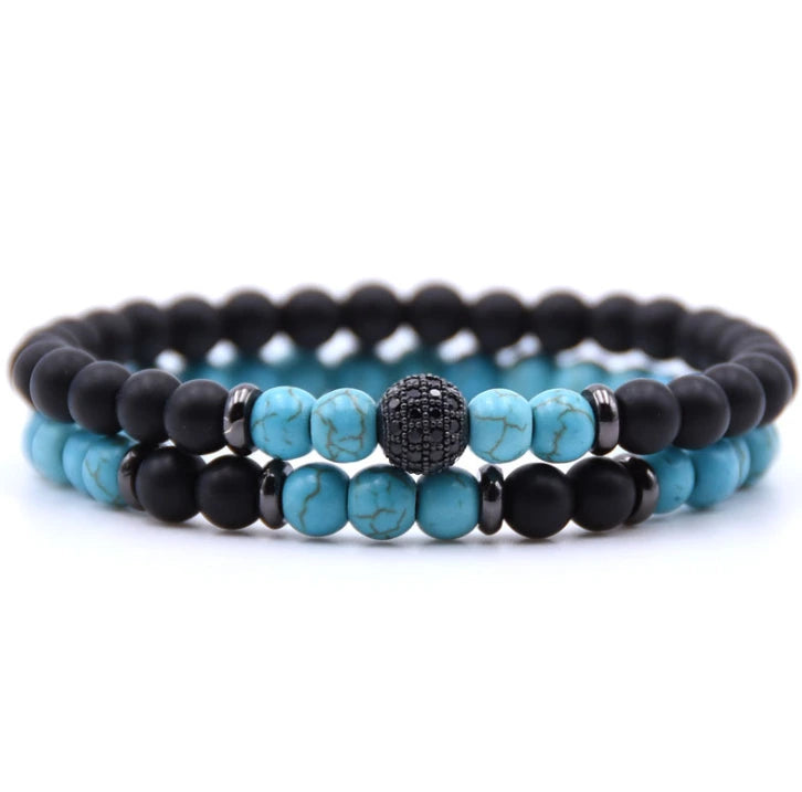 6 mm Natural Stone Bead Bracelet, view 13