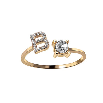 Design Adjustable Initial Letter Elegant Ring supplier gallery image 5