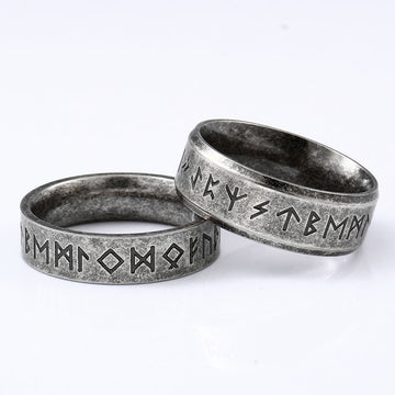 Odin Rune Stainless Steel Viking Ring, view 1