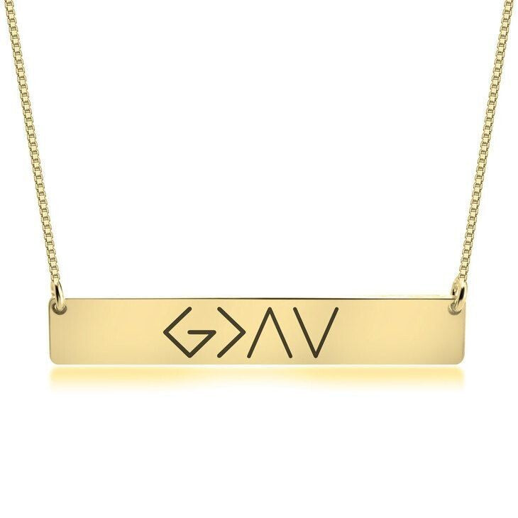 Horizontal Bar Pendant Necklace, view 1