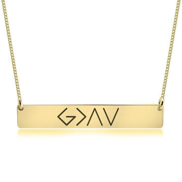 Horizontal Bar Pendant Necklace, view 1