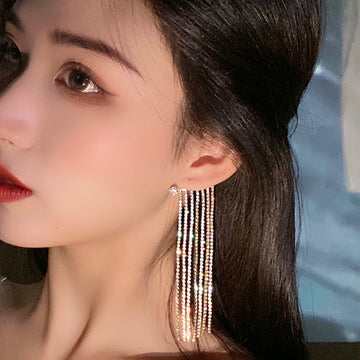 Long Fringe Tassel Earrings supplier gallery image 2