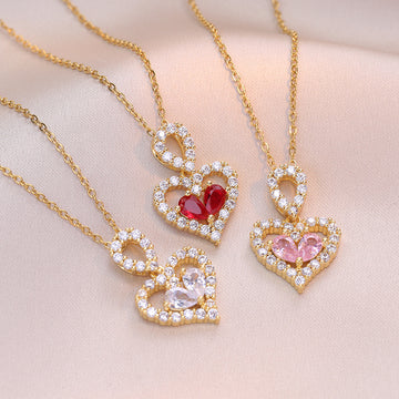 Exquisite Heart Party Necklace supplier gallery image 2