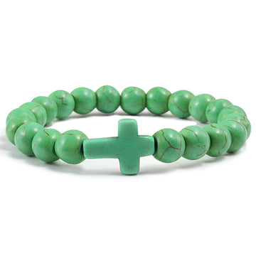 Blue Turquoise Cross Bracelet supplier gallery image 2