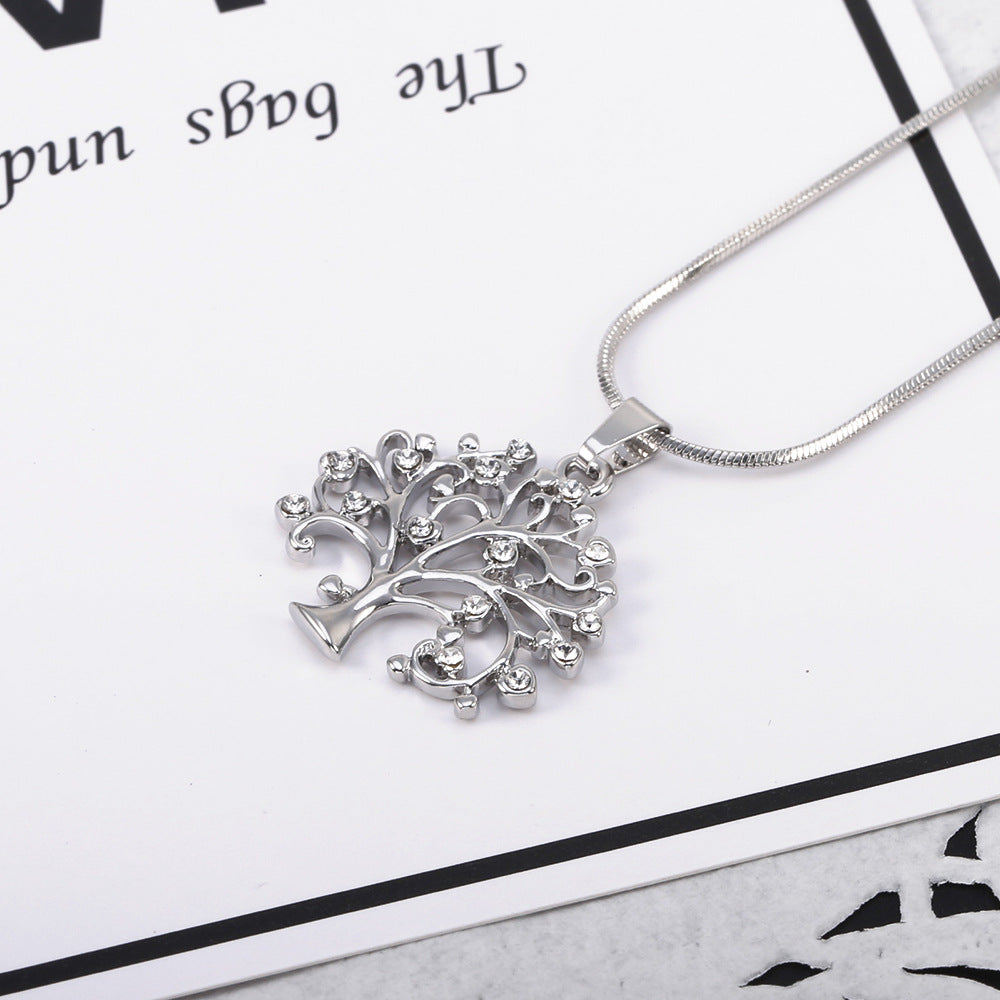 Big Tree Life Drilling CZ Necklace supplier gallery image 2