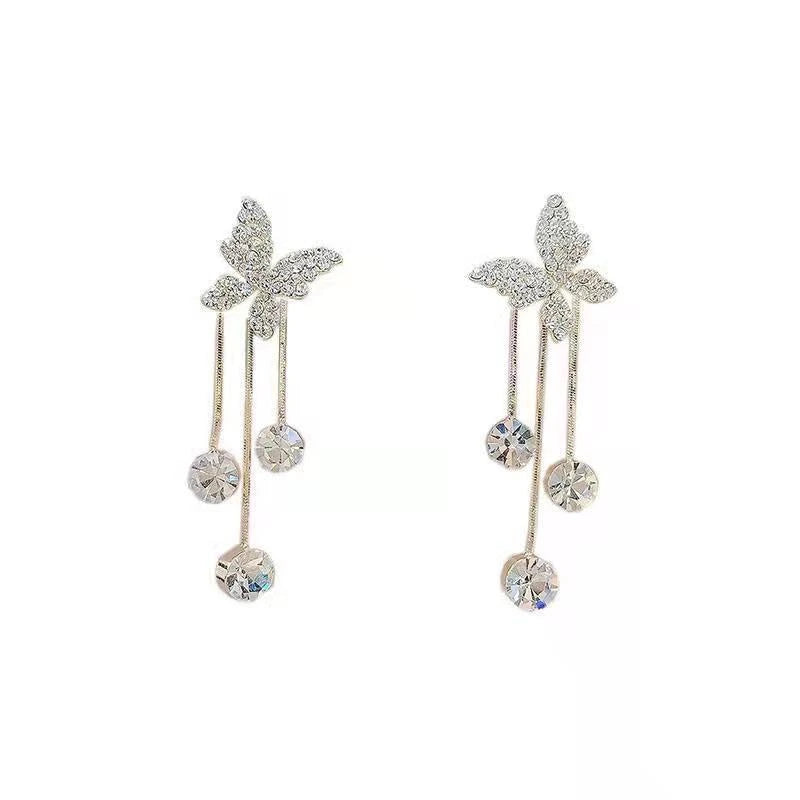 Shiny Butterfly Drop Dangle Elegant Earrings supplier gallery image 9