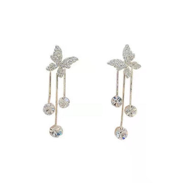 Shiny Butterfly Drop Dangle Elegant Earrings supplier gallery image 9