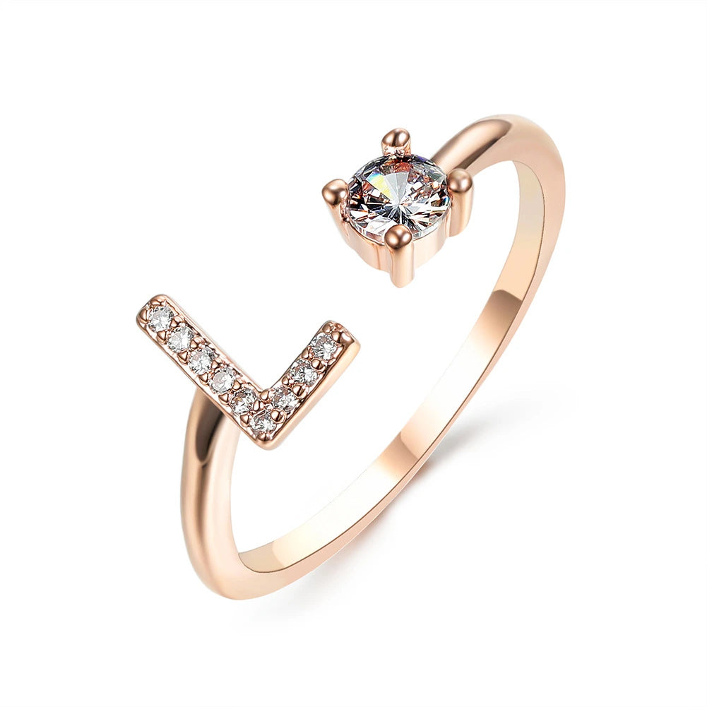 Design Adjustable Initial Letter Elegant Ring supplier gallery image 62