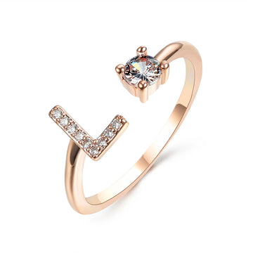 Design Adjustable Initial Letter Elegant Ring supplier gallery image 62