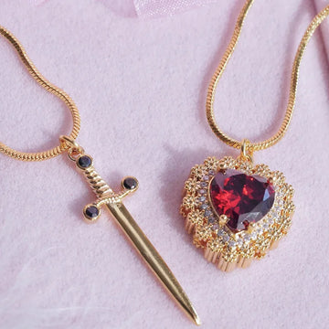 Gothic One Arrow Through Heart Necklace supplier gallery image 6