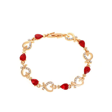 Hollow Love Rhinestones Heart Shaped Bracelet supplier gallery image 9