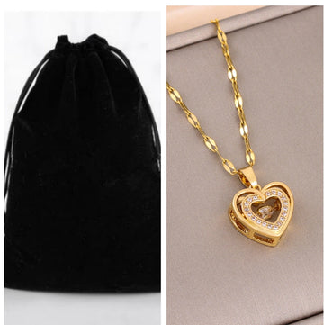 Double Layer Love Rhinestones Woman Necklace supplier gallery image 8