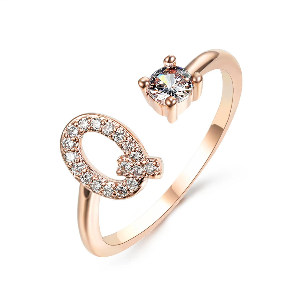 Design Adjustable Initial Letter Elegant Ring supplier gallery image 77