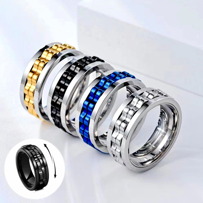 Titanium Spinner Square Texture High Ring supplier gallery image 2