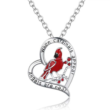 Creative Heart Shaped Cardinal Exquisite Necklace supplier gallery image 9