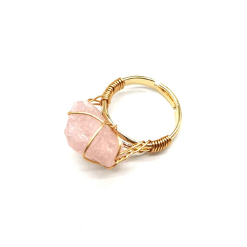 Personality Hand Wrapped Rough Stone Ring supplier gallery image 6