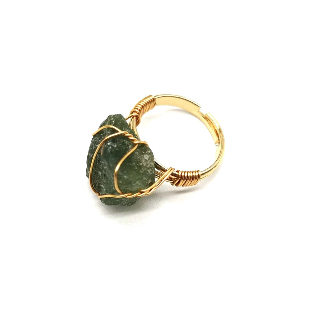 Personality Hand Wrapped Rough Stone Ring supplier gallery image 10