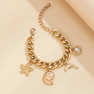 Creative Boho Conch Dolphin Starfish Bracelet supplier gallery image 7