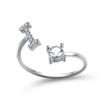 Design Adjustable Initial Letter Elegant Ring supplier gallery image 34