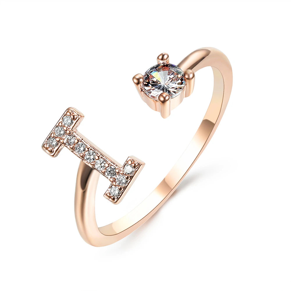 Design Adjustable Initial Letter Elegant Ring supplier gallery image 73